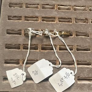 Chic Gold and Silver Women's Ring Set, not real, size 8.5